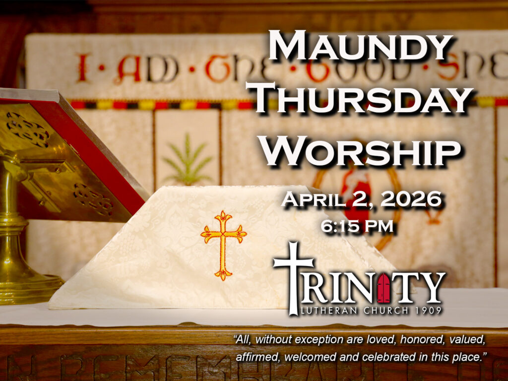 Thursday April Worship Bulletin & Announcements for Maundy Thursday, April 2, 2026 ...