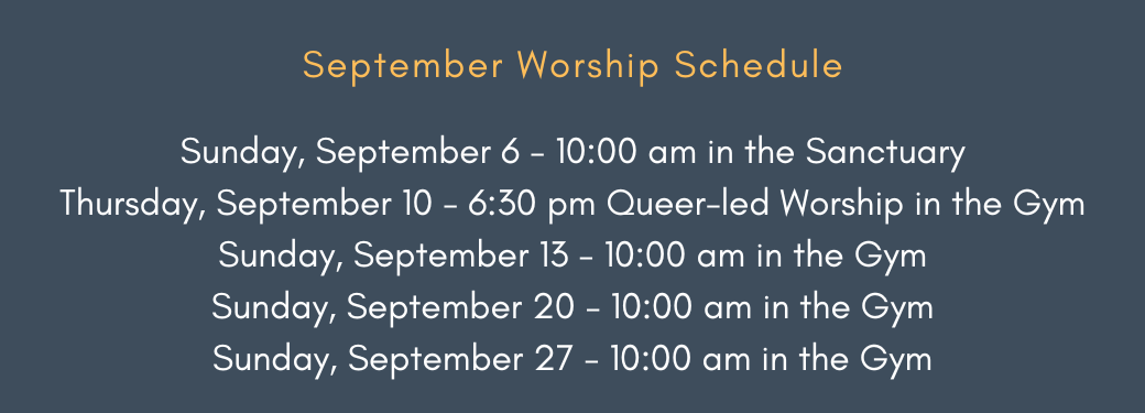 September Worship Schedule